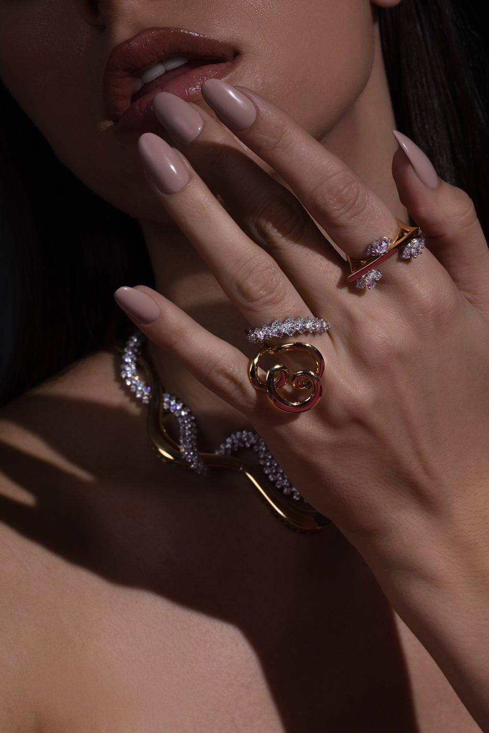 YEPREM JEWELLERY-Golden Strada Stackable Ring-YELLOW GOLD