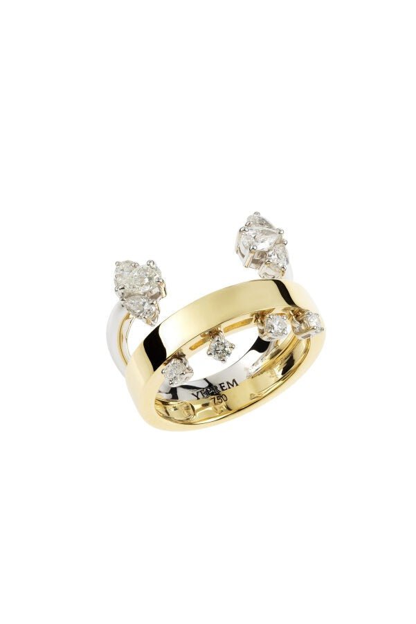 YEPREM JEWELLERY-Golden Strada Stackable Ring-YELLOW GOLD