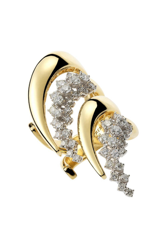 Diamond Round Stackable Strada Ring-YELLOW GOLD-6-JEWELRYFINE JEWELRING-YEPREM