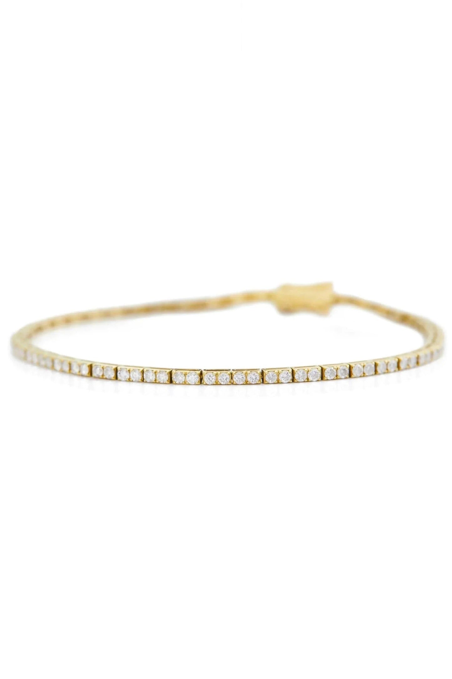 YI COLLECTION-Diamond Tennis Bracelet-YELLOW GOLD