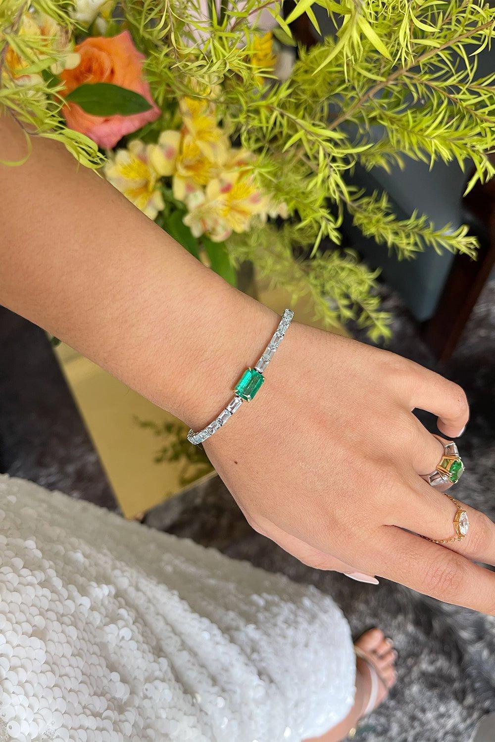 YI COLLECTION-Demeter Bracelet-WHITE GOLD