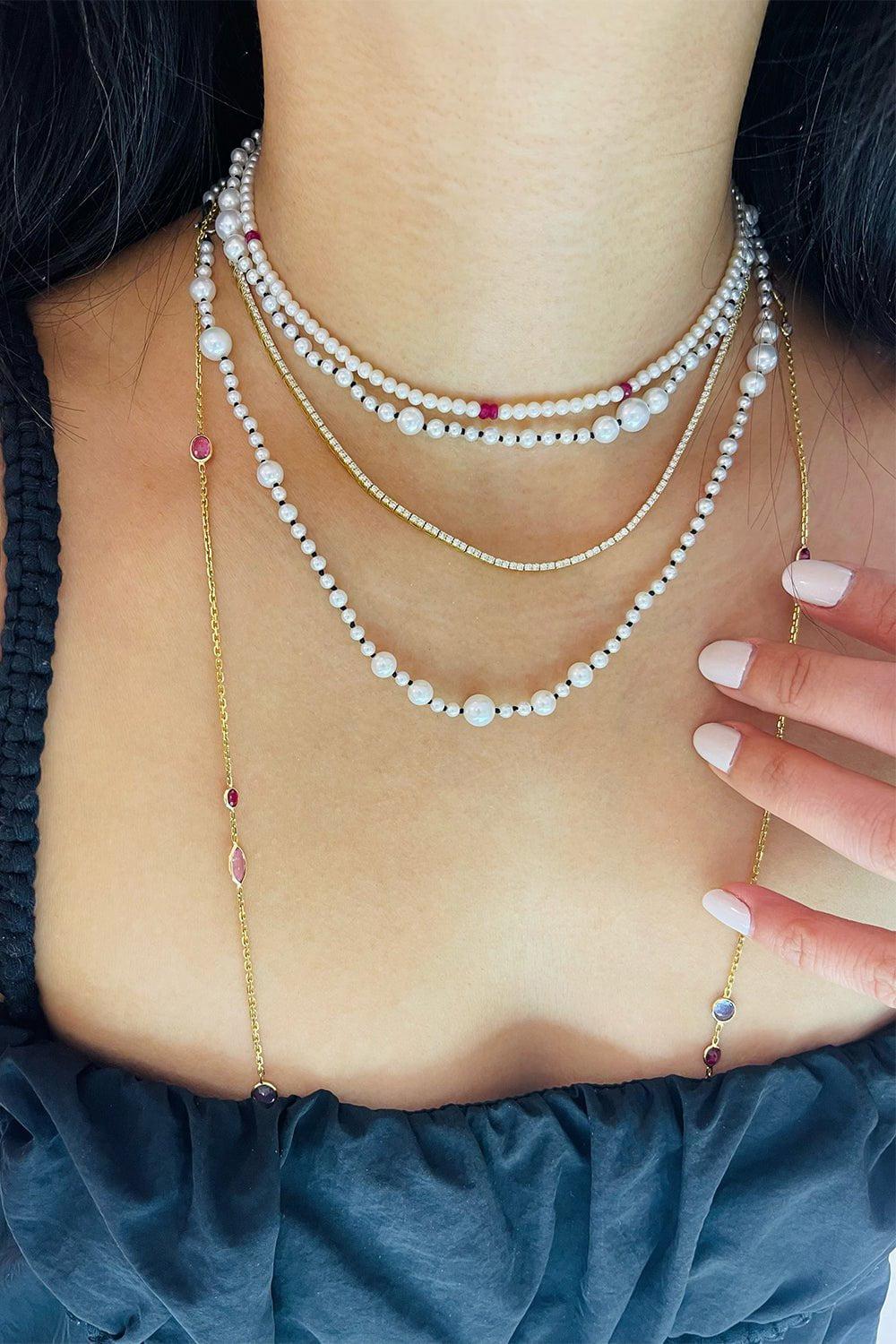 YI COLLECTION-Aphrodite Necklace-YELLOW GOLD