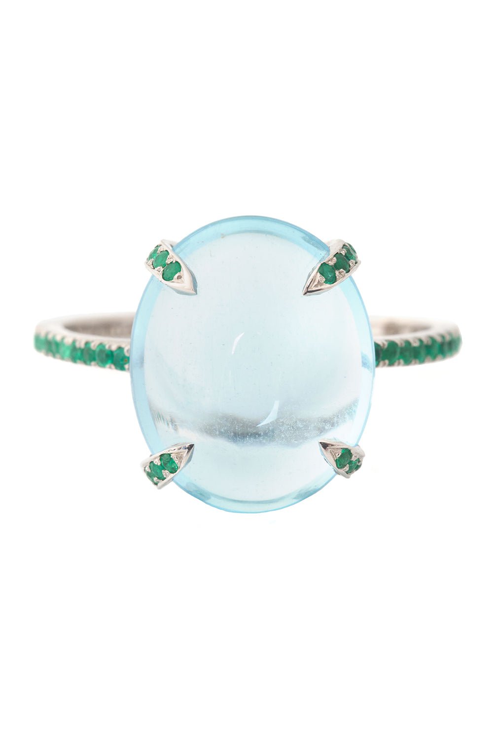 YI COLLECTION-Spring Globe Ring-WHITE GOLD
