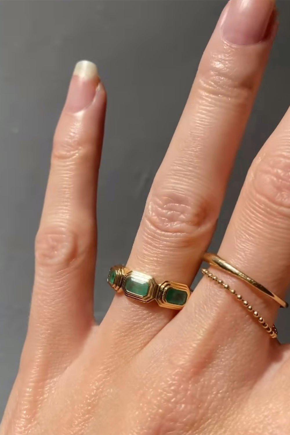 YI COLLECTION-Baxter Ring-YELLOW GOLD
