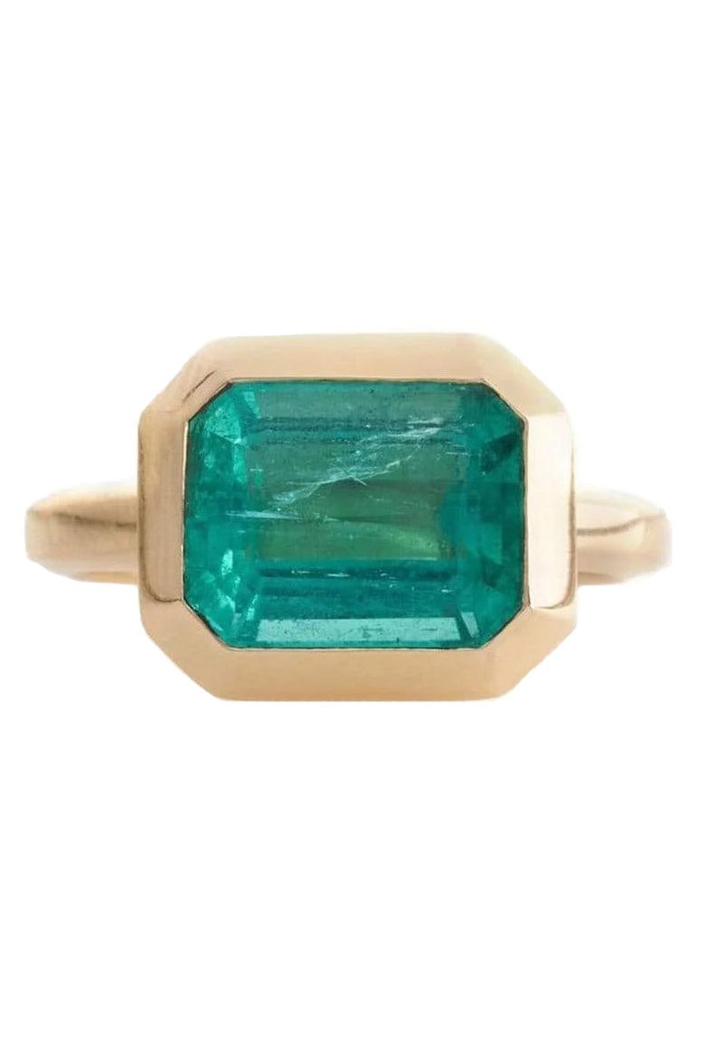 YI COLLECTION-Emerald Nouveau Supreme Ring-YELLOW GOLD