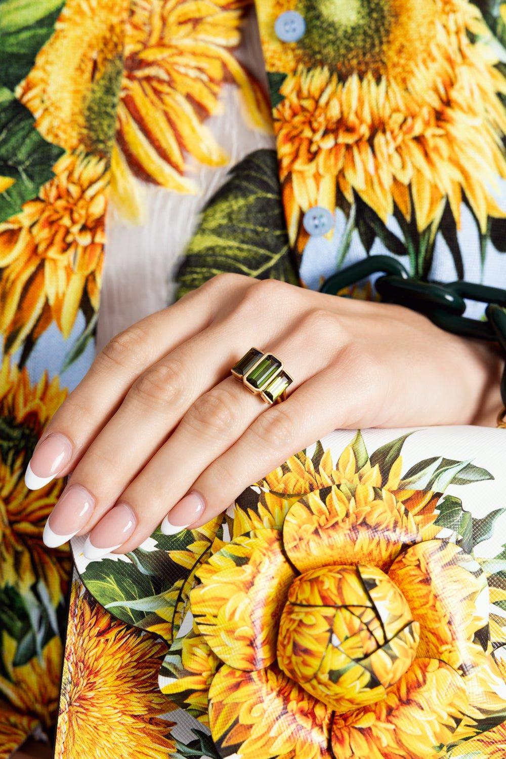 YI COLLECTION-Supreme Deco Ring-YELLOW GOLD