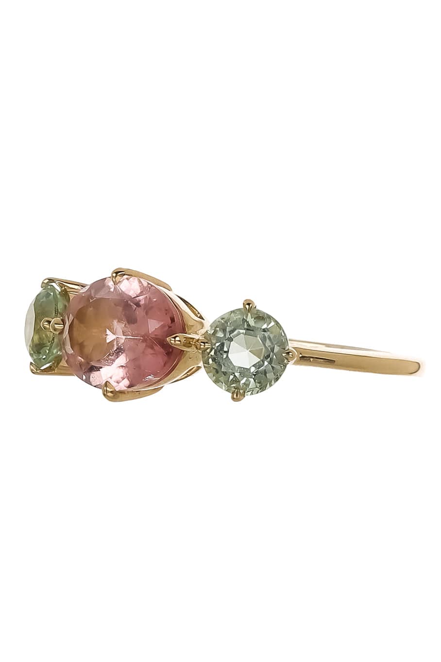 YI COLLECTION-Tourmaline Macaroon Ring-YELLOW GOLD