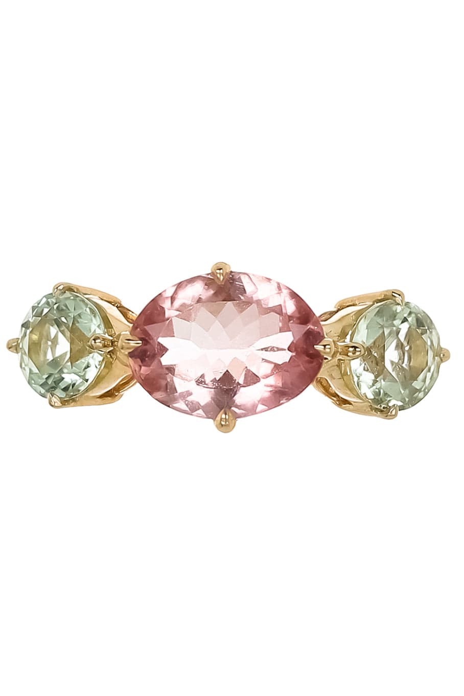 YI COLLECTION-Tourmaline Macaroon Ring-YELLOW GOLD