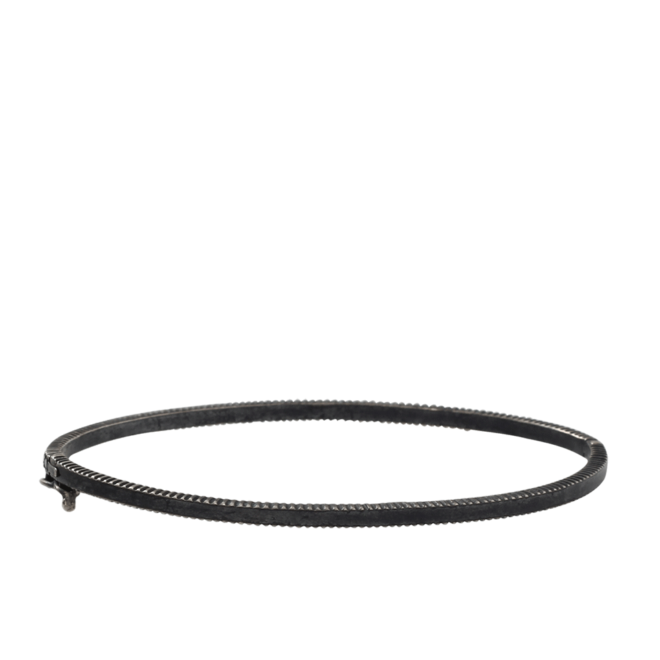 YOSSI HARARI-Lilah Black Diamond Hinge Bangle-GILVER