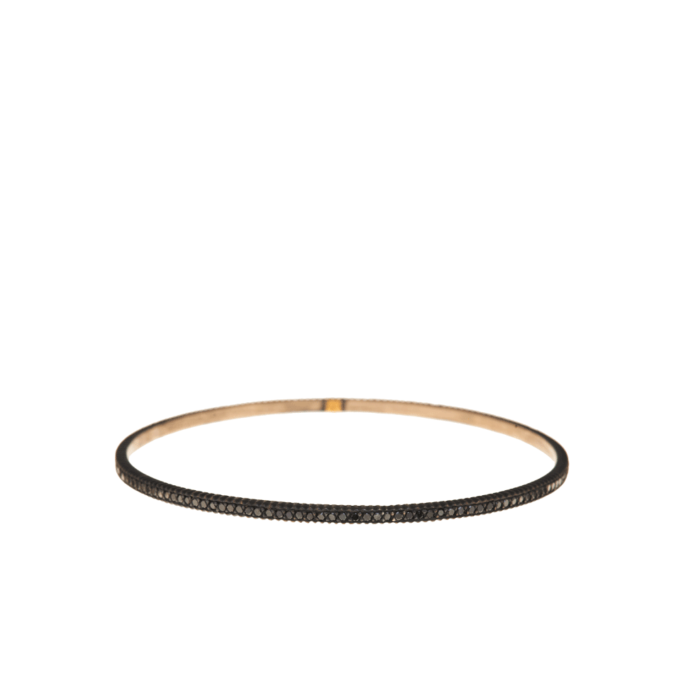YOSSI HARARI-Lilah Black Diamond Pave Bangle-GILVER