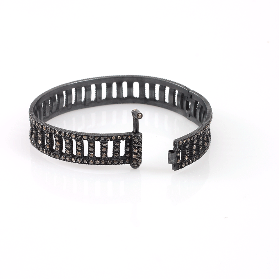 YOSSI HARARI-Lilah Pave Cognac Diamond Corset Cuff-GILVER