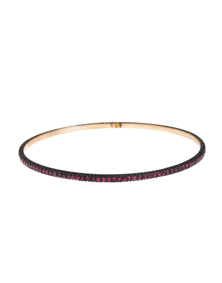YOSSI HARARI-Lilah Pave Ruby Bangle-GILVER