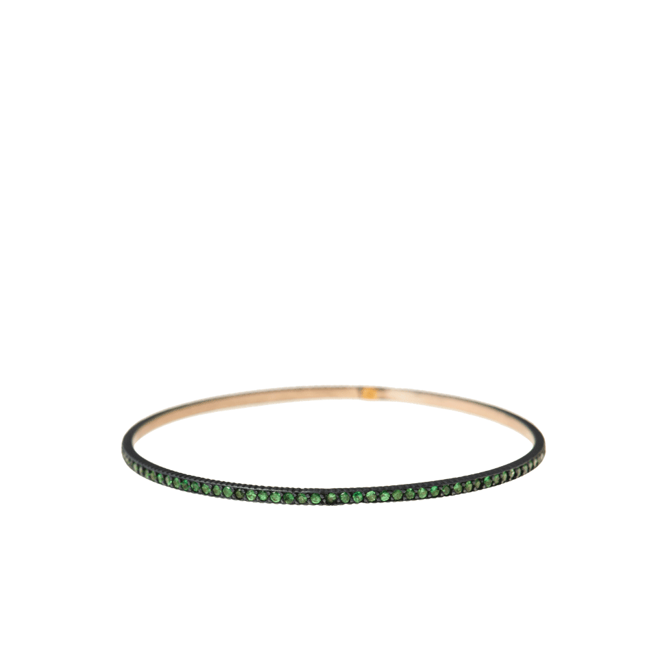 YOSSI HARARI-Lilah Pave Tsavorite Bangle-GILVER