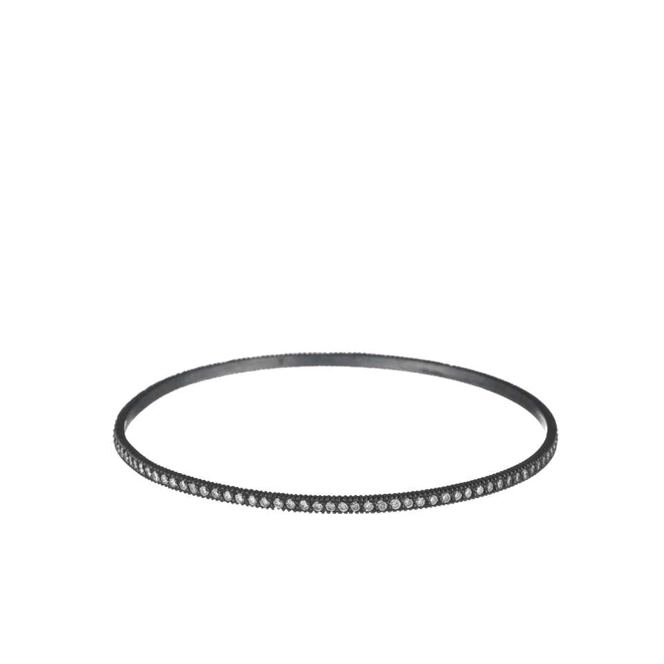 YOSSI HARARI-Lilah White Diamond Pave Bangle-GILVER