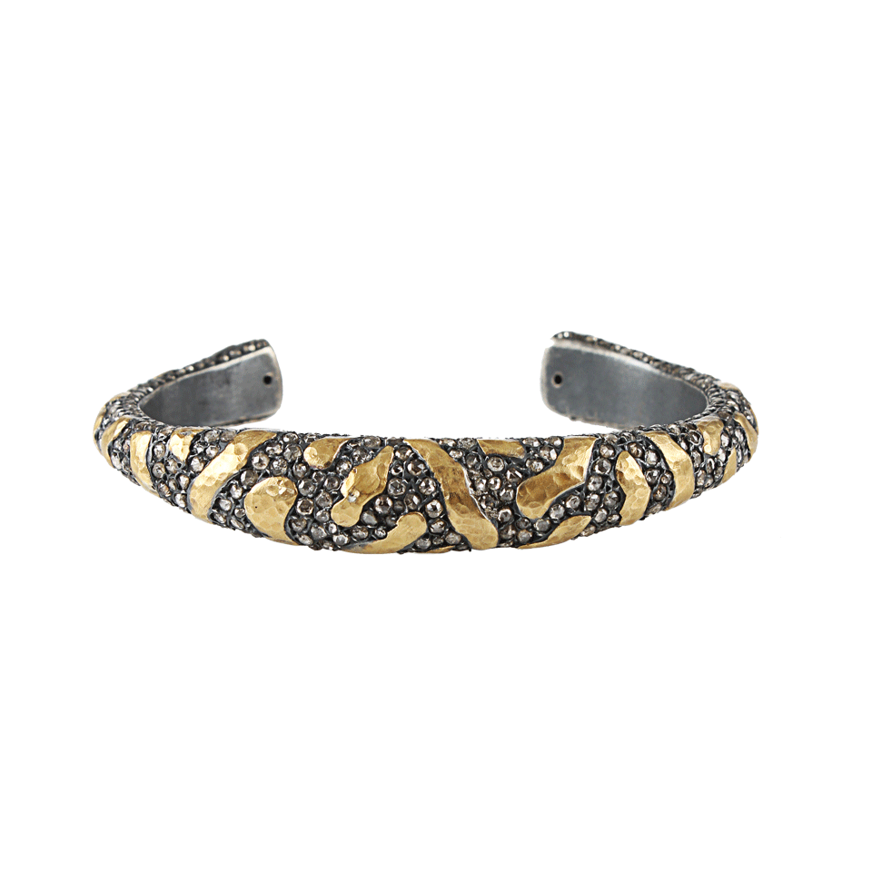 YOSSI HARARI-Libra Cognac Diamond Cuff-GLVR/GLD
