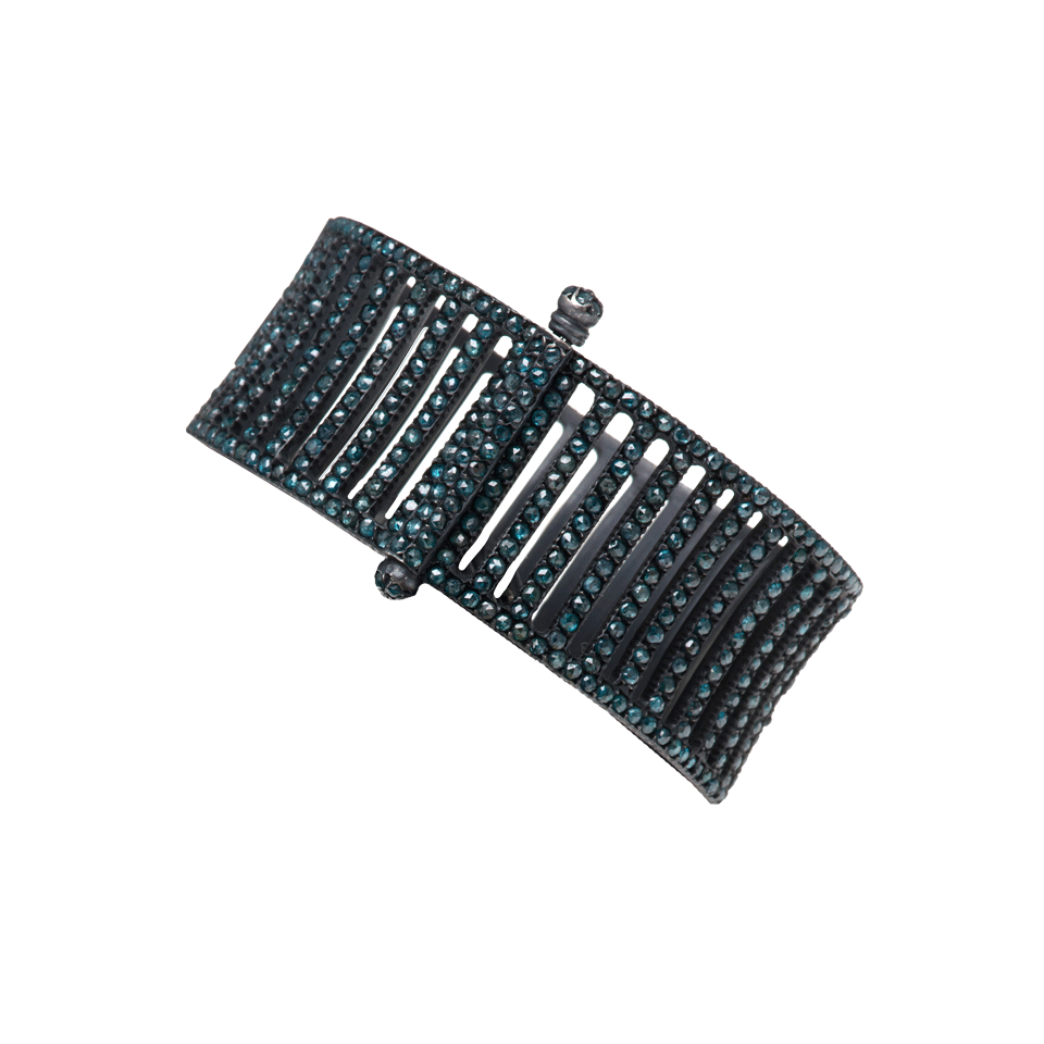 YOSSI HARARI-Lilah Pave Corset Cuff-GLV/TEAL