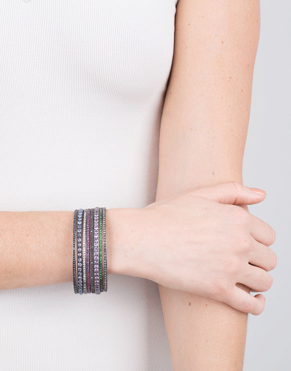 YOSSI HARARI-Lilah Sapphire Bangle-PRPL/GLV