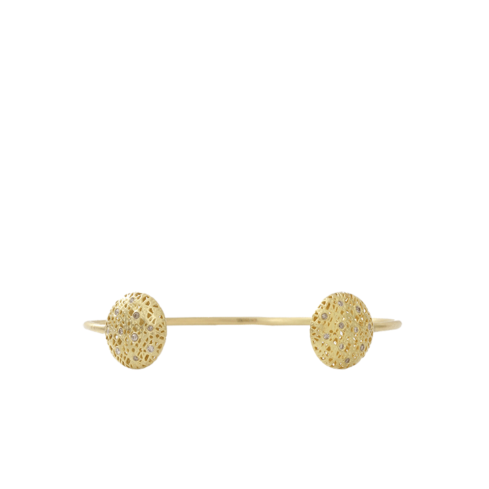 YOSSI HARARI-Lace Cuff Bracelet-YELLOW GOLD