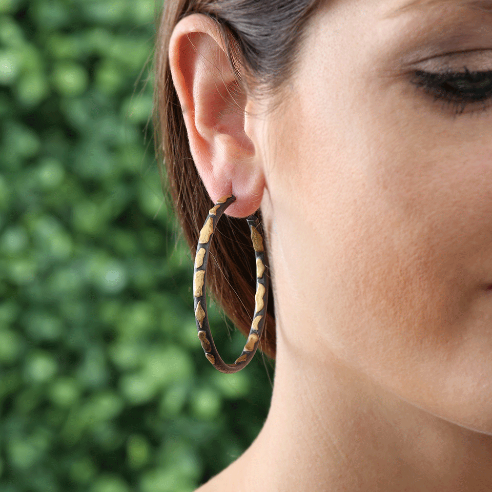 YOSSI HARARI-Large Libra Hoop Earrings-GILVER