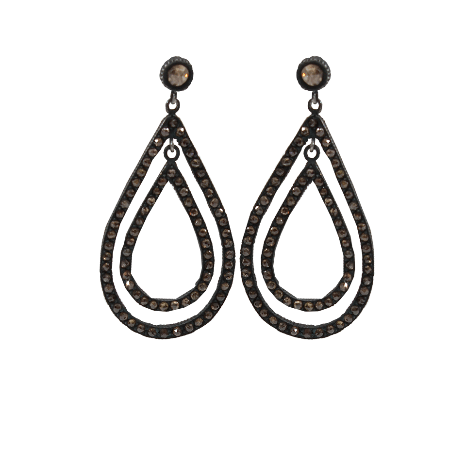 YOSSI HARARI-Lilah Cognac Diamond Double Pear Earrings-GILVER