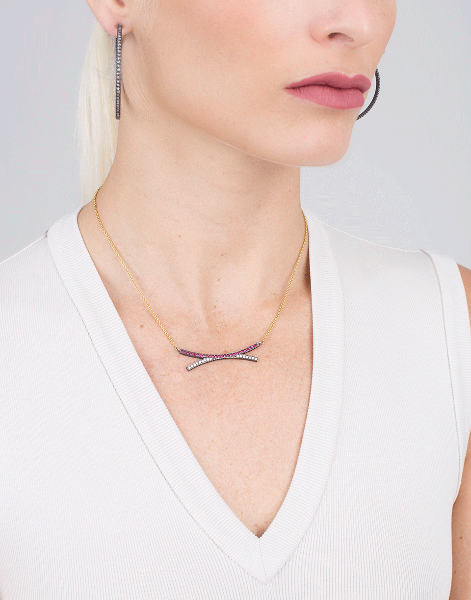 YOSSI HARARI-Lilah Cognac Diamond Hoop Earrings-GILVER