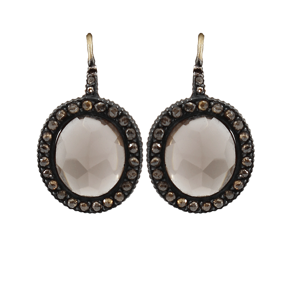 YOSSI HARARI-Lilah Smokey Quartz Earrings-GILVER