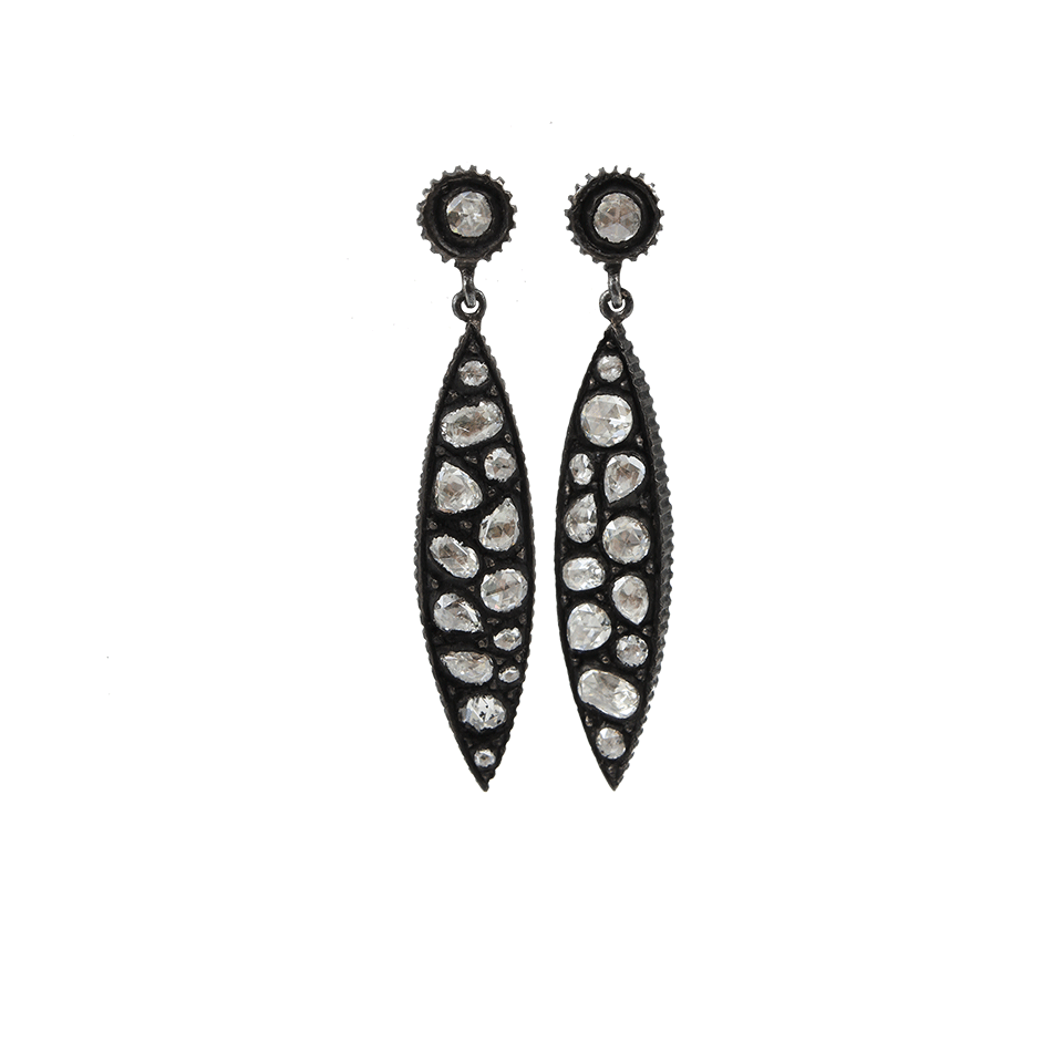 YOSSI HARARI-Sara Medium Diamond Marquis Earrings-GILVER