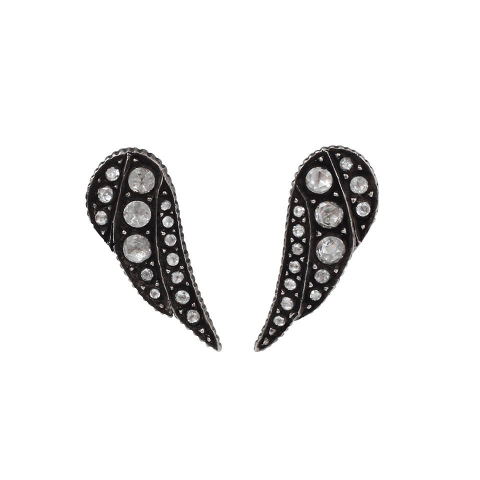 YOSSI HARARI-Sara Wing Diamond Mosaic Earrings-GILVER