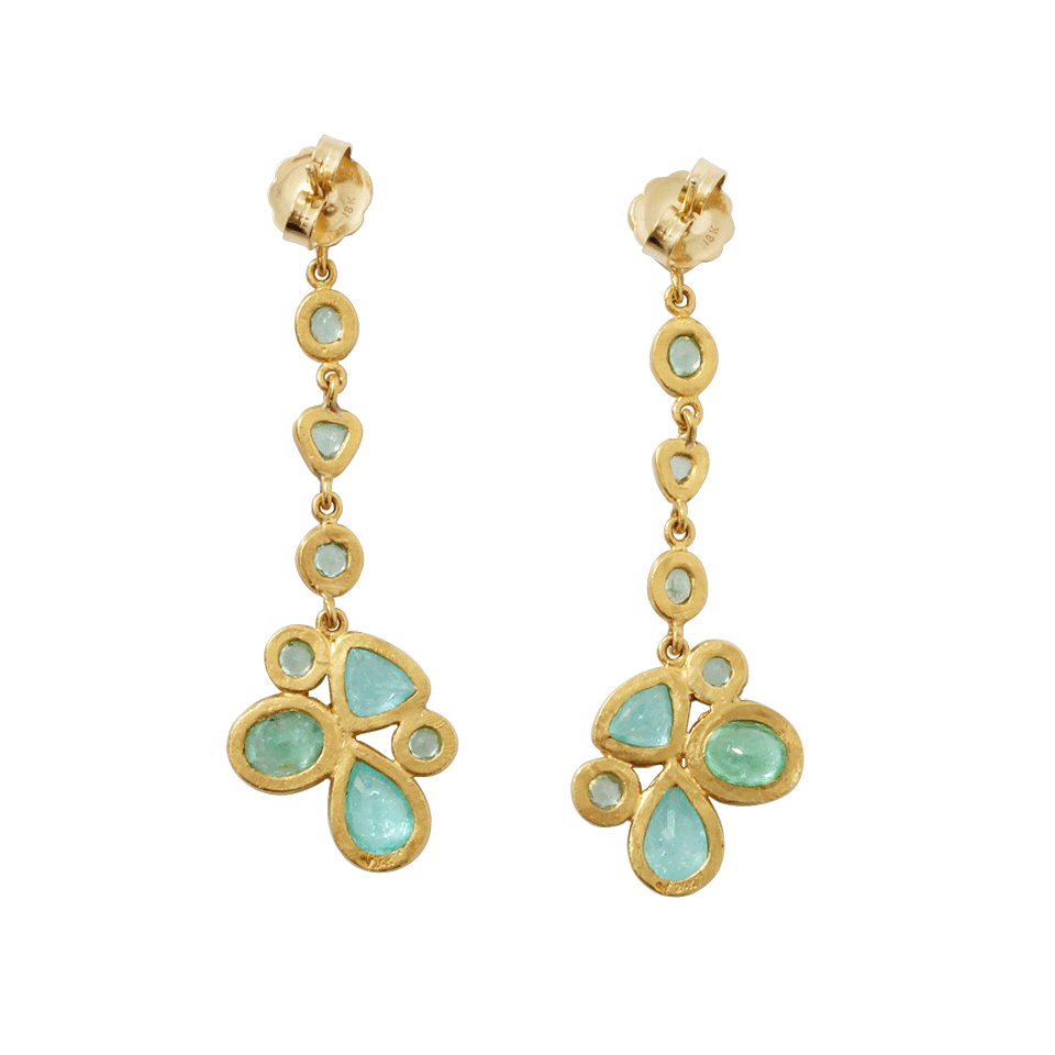 YOSSI HARARI-Butterfly Paraiba Drop Earrings-YELLOW GOLD