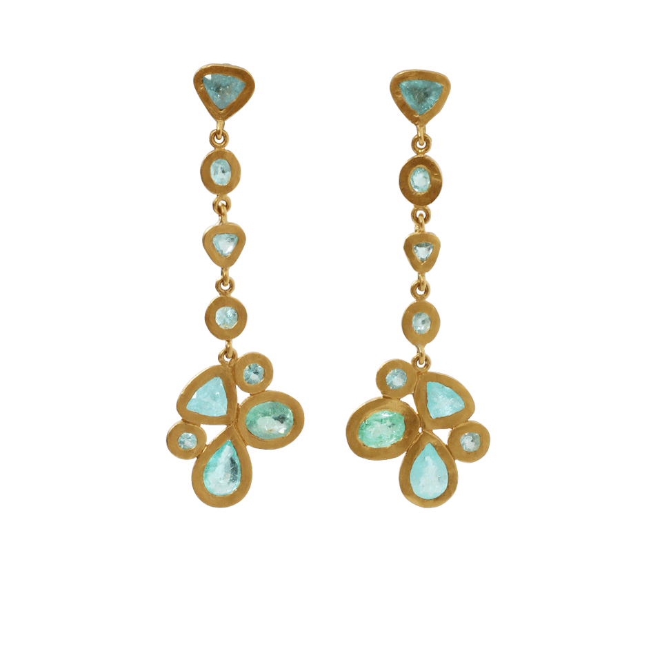 YOSSI HARARI-Butterfly Paraiba Drop Earrings-YELLOW GOLD