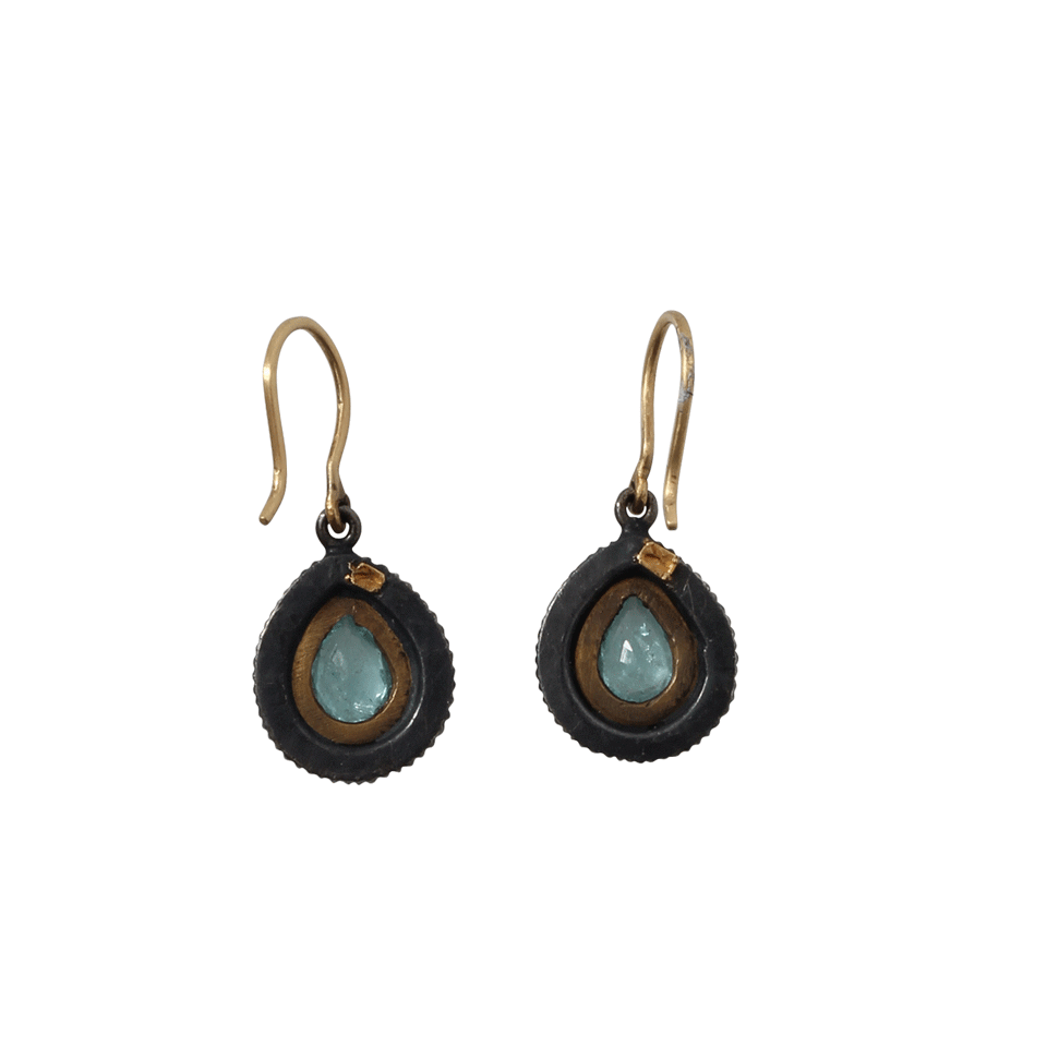 YOSSI HARARI-Ella Paraiba And Diamond Earrings-YELLOW GOLD