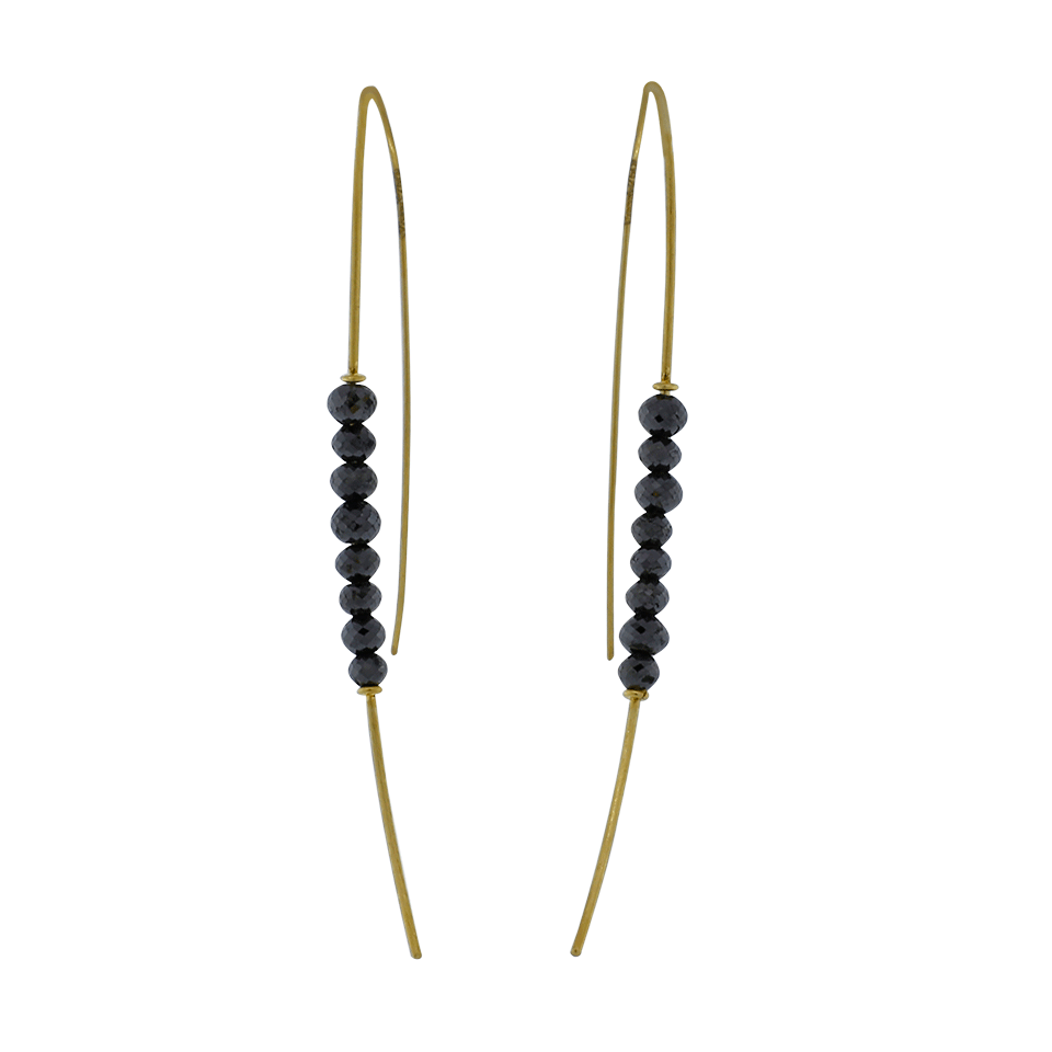 YOSSI HARARI-Jane Horn Hoop Earrings-YELLOW GOLD