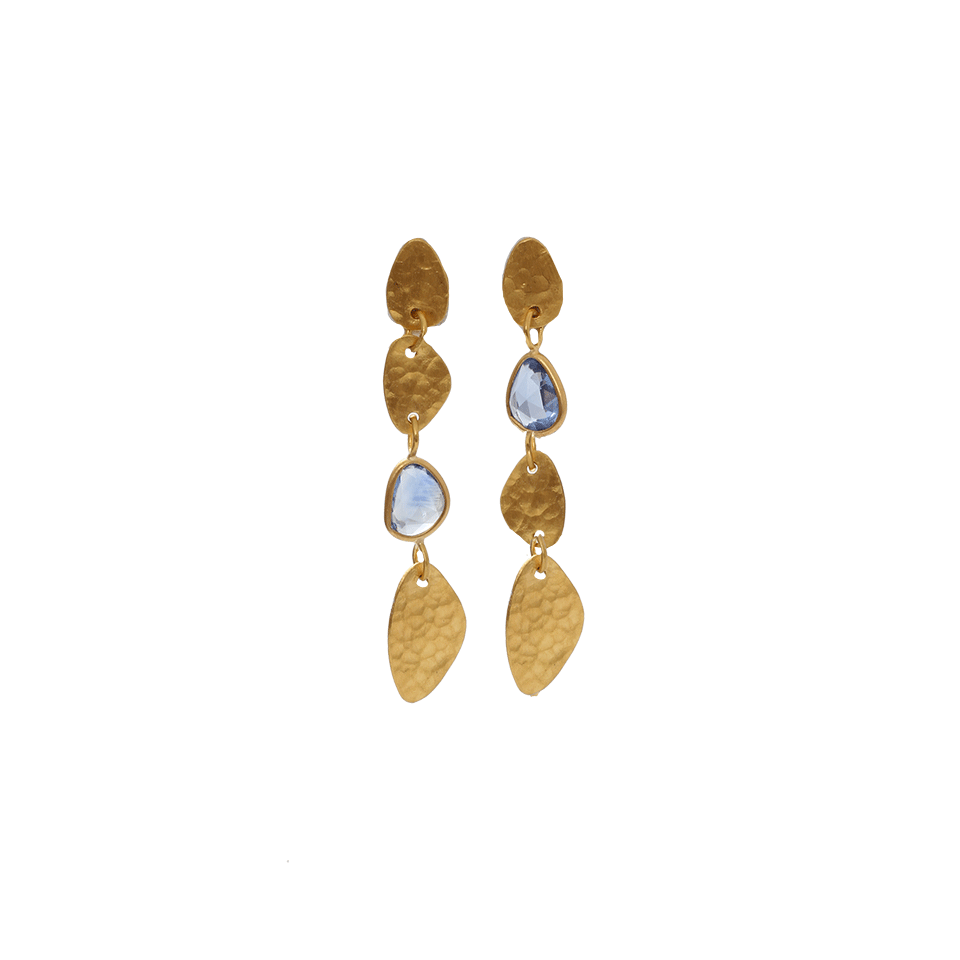 YOSSI HARARI-Melissa Blue Sapphire Earrings-YELLOW GOLD