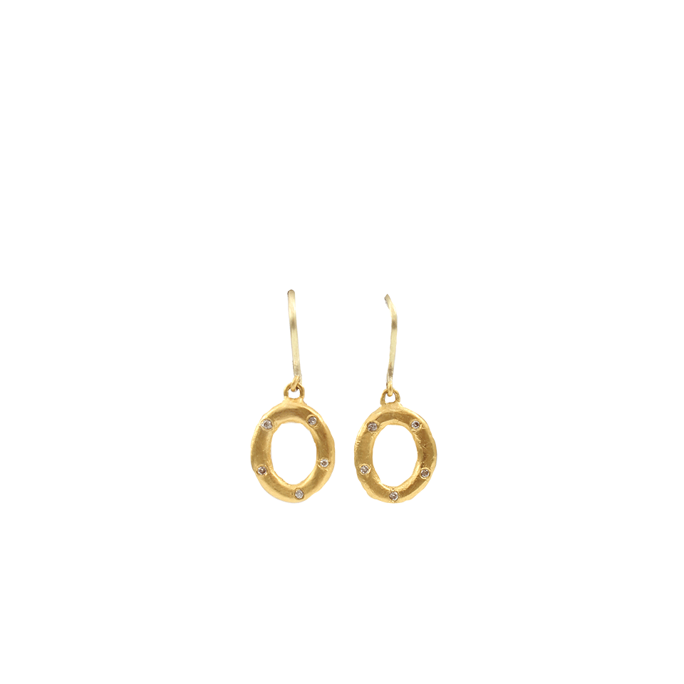 YOSSI HARARI-Melissa Mini Openwork Earrings-YELLOW GOLD