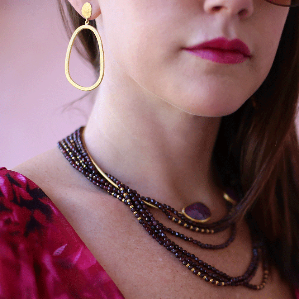 YOSSI HARARI-Melissa Open Earrings-YELLOW GOLD