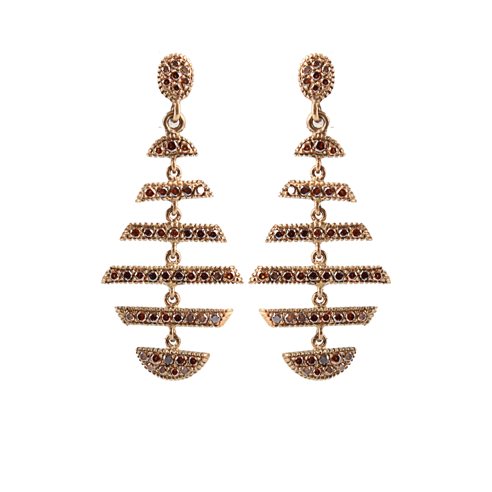 YOSSI HARARI-Medium Sticks and Stones Earrings-YLLW GLD
