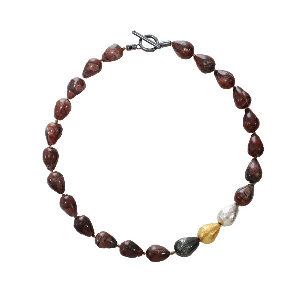 YOSSI HARARI-Dark Agate Necklace-GILVER