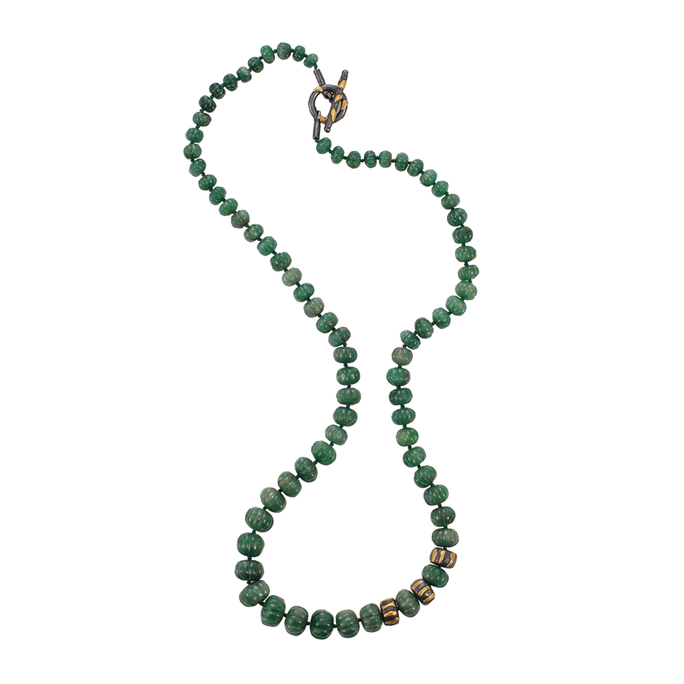 YOSSI HARARI-Libra Beryl Bead Necklace-GILVER