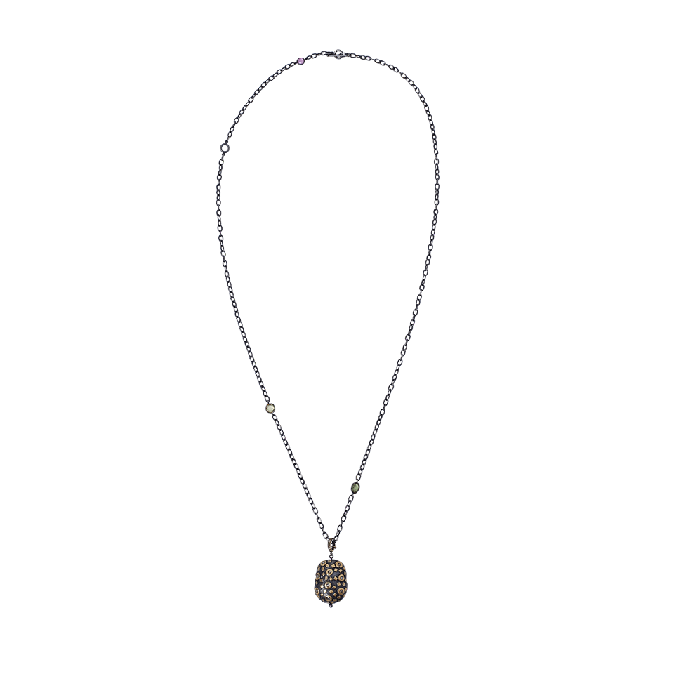 YOSSI HARARI-Libra Crater Pendant Necklace-GILVER