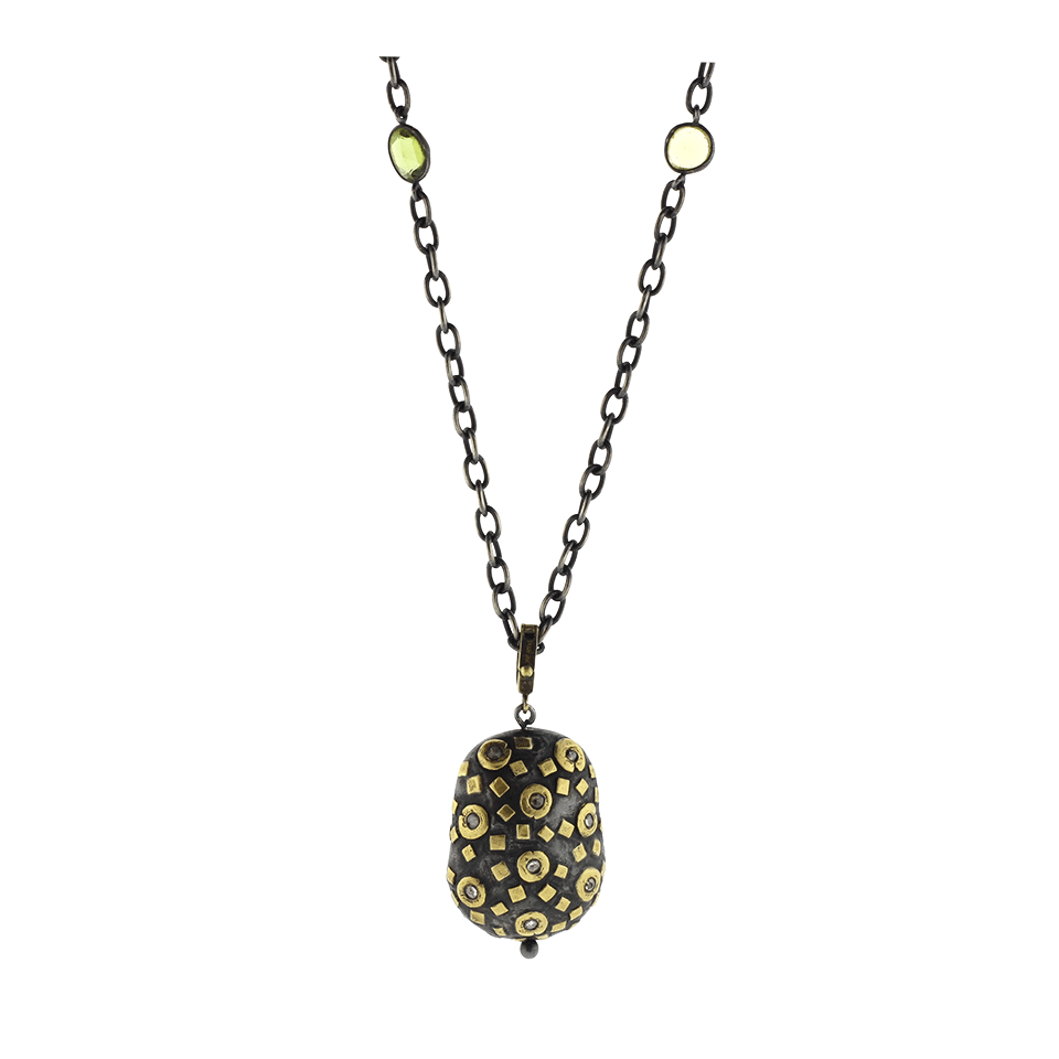 YOSSI HARARI-Libra Crater Pendant Necklace-GILVER