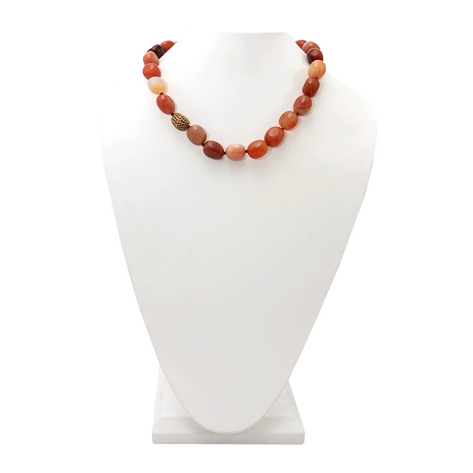 YOSSI HARARI-Roxanne Carnelian and Sapphire Bead Necklace-GILVER