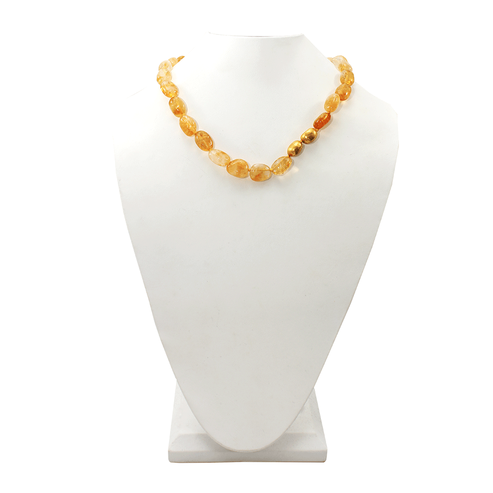YOSSI HARARI-Roxanne Citrine Necklace-GILVER