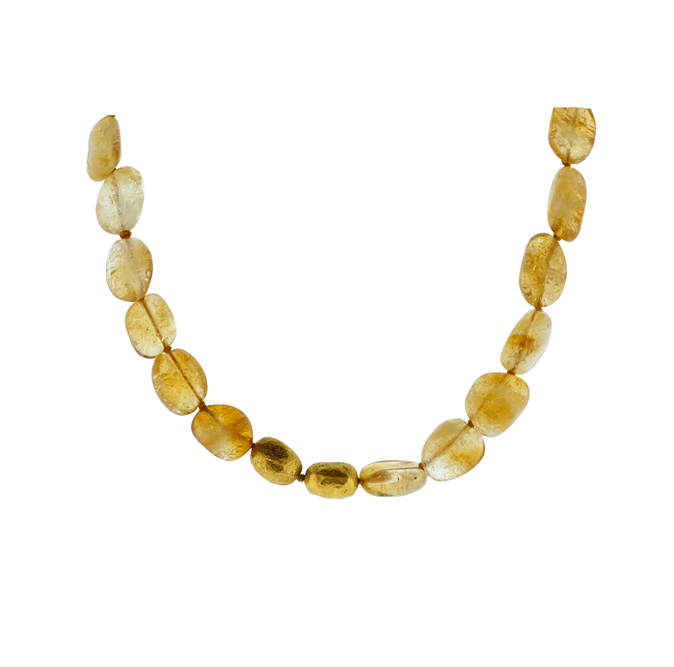 YOSSI HARARI-Roxanne Citrine Necklace-GILVER