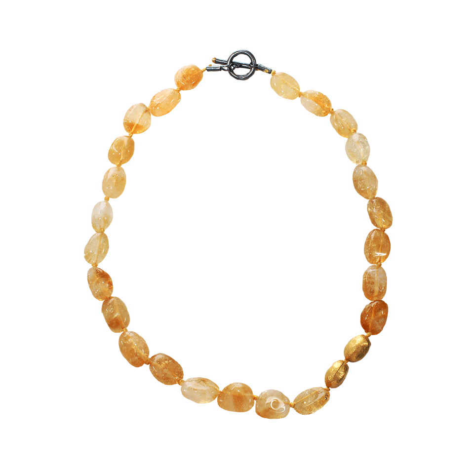 YOSSI HARARI-Roxanne Citrine Necklace-GILVER