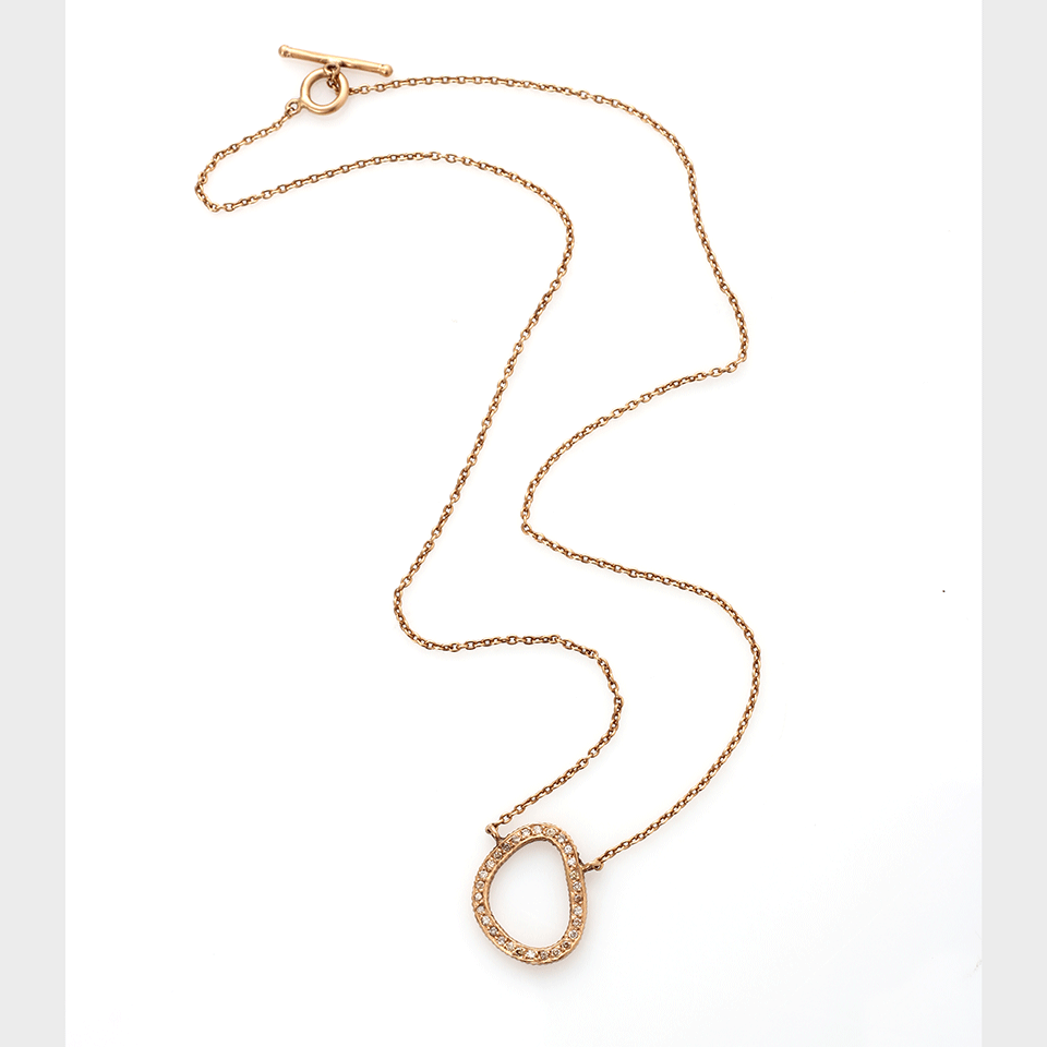 YOSSI HARARI-Melissa Openwork Necklace-ROSE GOLD