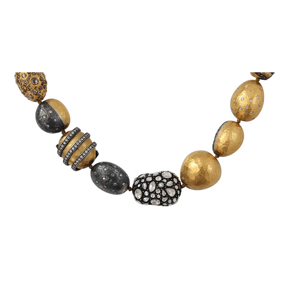 YOSSI HARARI-Helen Diamond Necklace-YELLOW GOLD
