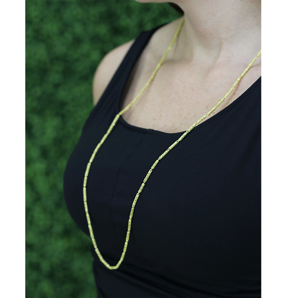 YOSSI HARARI-Lace Wrap Necklace-YELLOW GOLD