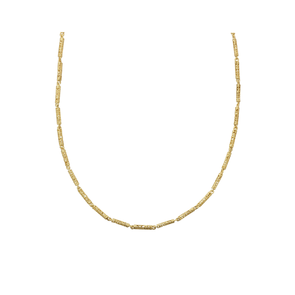 YOSSI HARARI-Lace Wrap Necklace-YELLOW GOLD