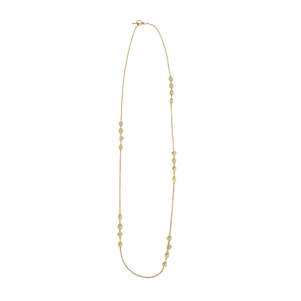 YOSSI HARARI-Mica Paraiba Wrap Chain Necklace-YELLOW GOLD