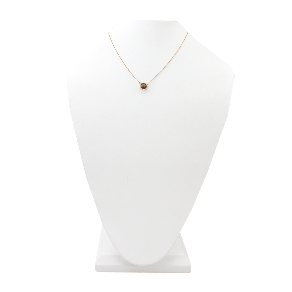 YOSSI HARARI-Mica Smokey Quartz Single Pendant Necklace-YELLOW GOLD